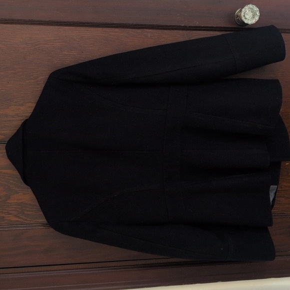 J. Crew Dark Navy With Gold Buttons Wool Pea Coat Size 6 - Picture 5 of 6